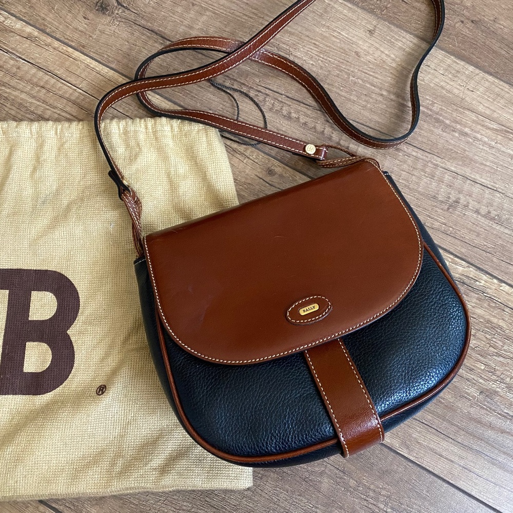 Vintage Bally Leather Crossbody Purse
